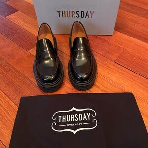 Thursday Boot Company Black Platform Loafers
